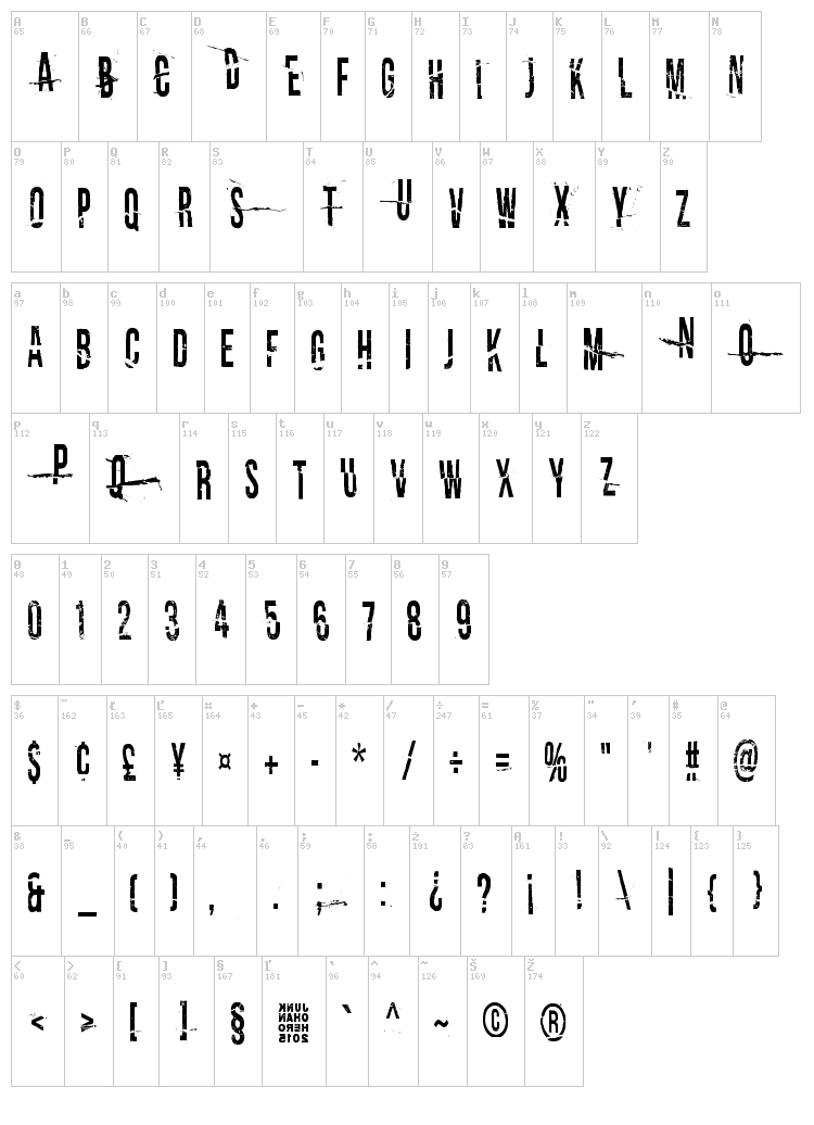 I tell you all my secrets font map